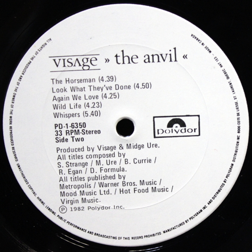 Visage / The Anvil (LP)