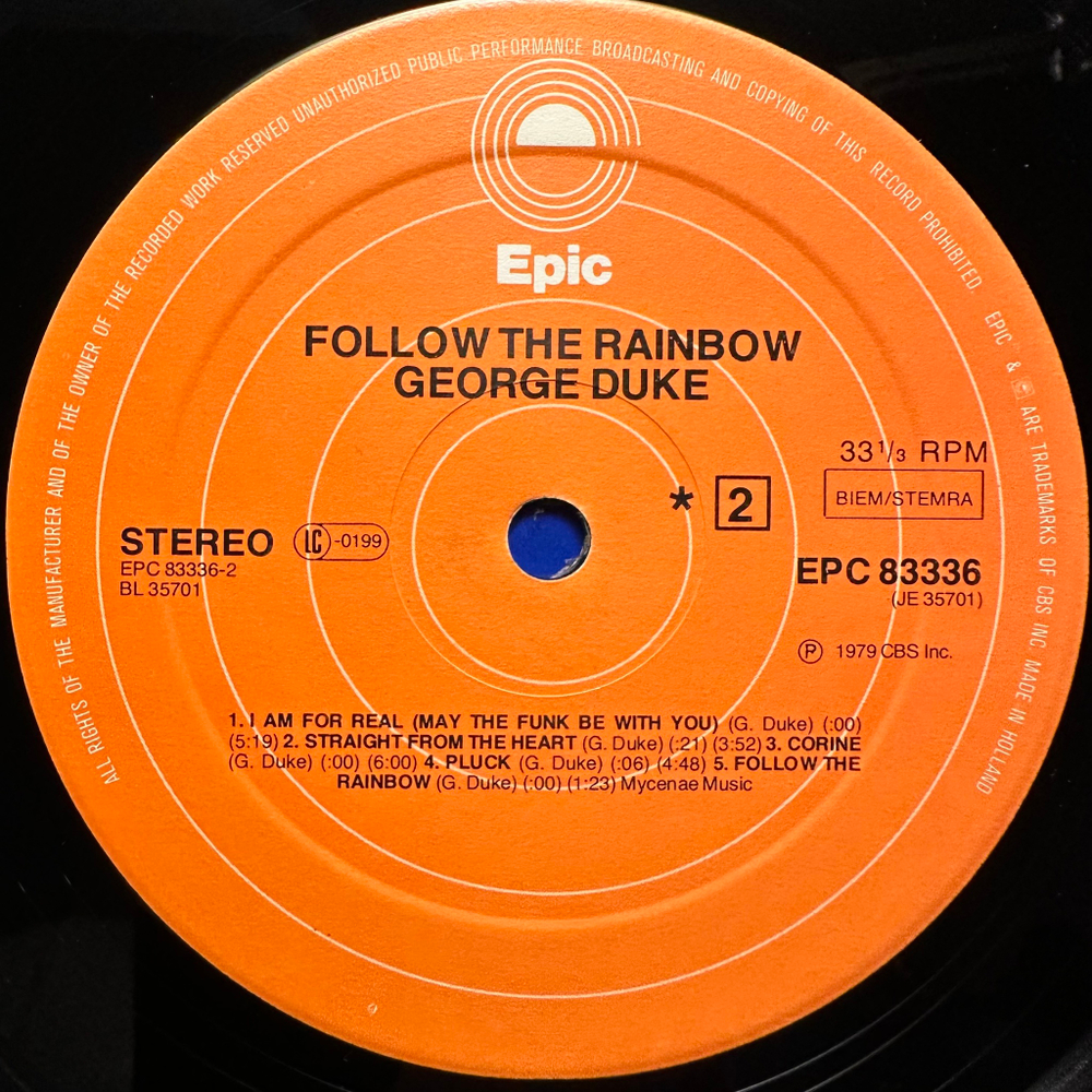 George Duke - Follow The Rainbow (Голландия 1979г.)