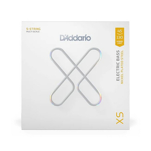 D'ADDARIO XSB45130MS - струны для 5-струнной мультимензурной бас-гитары, с покрытием XS, 45-130