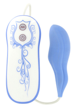 Голубой силиконовый стимулятор VIBE THERAPY DISCERNER