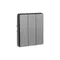 Выключатель трехклавишный KRANZ Miele Round Титан KR-78-0707-2