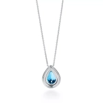 Подвеска из платины с бриллиантами и аквамарином, Tiffany 💠 Soleste - Единственная в наличии