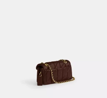 COACH СУМКА ЧЕРЕЗ ПЛЕЧО TABBY 20 С МЯГКОЙ ПОДКЛАДКОЙ, КОРИЧНЕВЫЙ