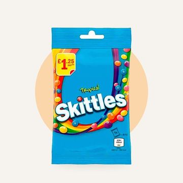 Жевательная конфета Skittles Tropical Fruits со вкусом тропических фруктов, 109гр (Великобритания)