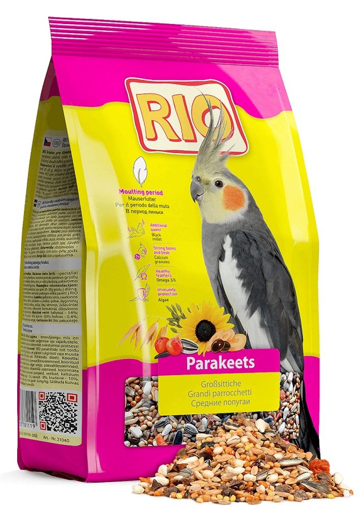 RIO. Корм для средних попугаев в период линьки 500 г. RIO. Корм для средних попугаев в период линьки 500 г.