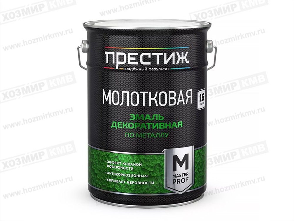 (ПРЕСТИЖ) эмаль с молотковым эффектом КОРИЧНЕВАЯ 5л