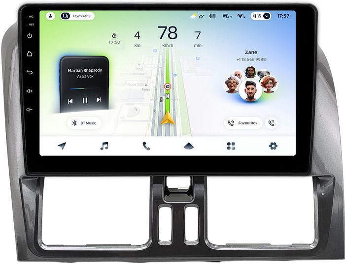 Магнитола для Volvo XC60 2008-2013 - Teyes CC4L-DTS монитор 9" IPS, Android 14, Быстрая, Snapdragon 662, CarPlay, 4G SIM-слот