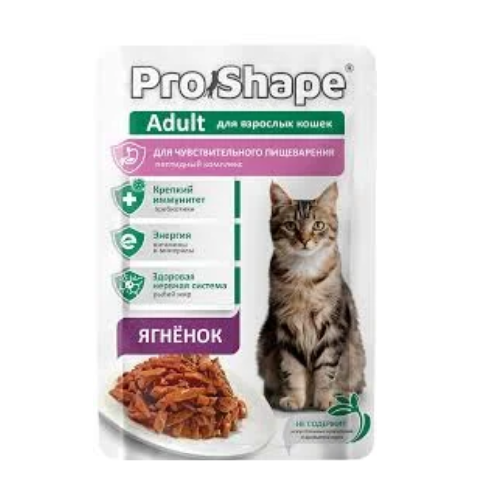 Влажный корм Pro Shape для кошек ягненок 75 гр