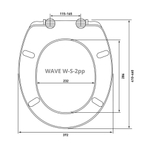 Сиденье д/унитаза  WAVE С-2пп (W-S-2pp) полипропилен БЕЛЫЙ (Бореаль,Сенатор) 08