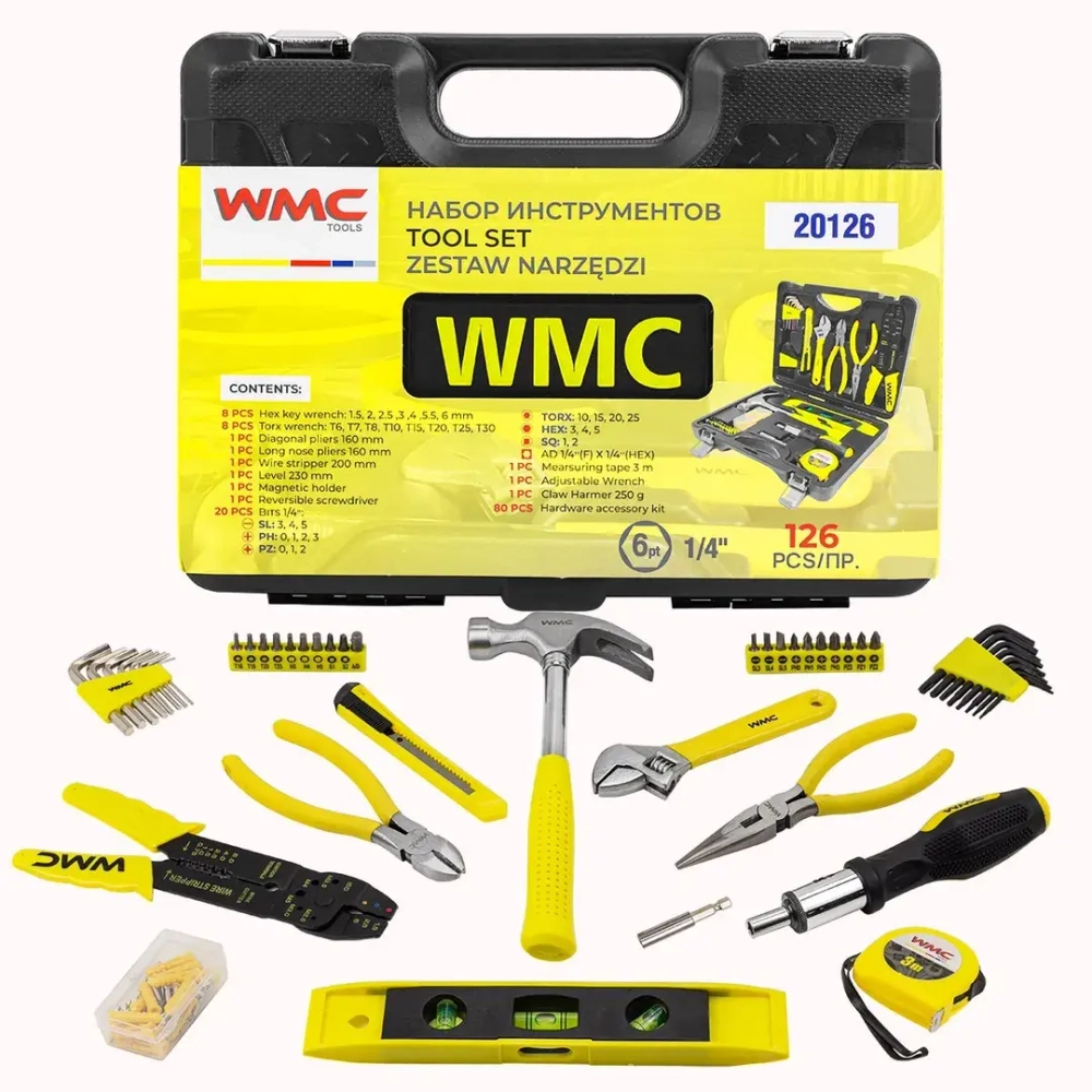 Набор инструментов 126пр.,в кейсе WMC TOOLS WMC-20126