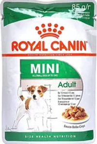Royal Canin 85г пауч Mini Adult Влажный корм для взрослых собак мелких пород старше 10 месяцев