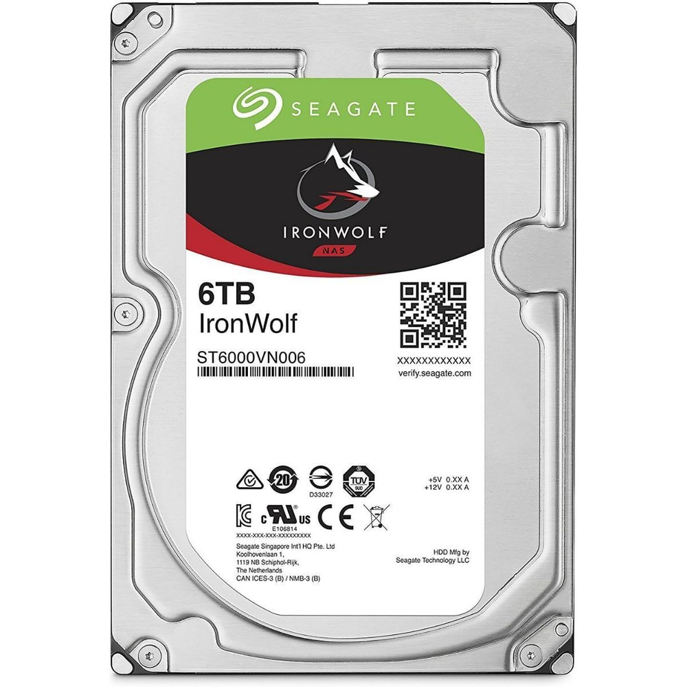 Жесткий диск Seagate IronWolf NAS HDD 3.5" SATA 6Tb, 5400 rpm, 256Mb buffer, 512e/4Kn