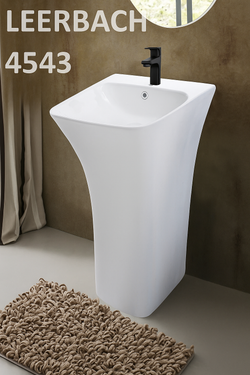 Раковина напольная  WeltWasser WW LEERBACH 4543 GL-WT 450х435х835