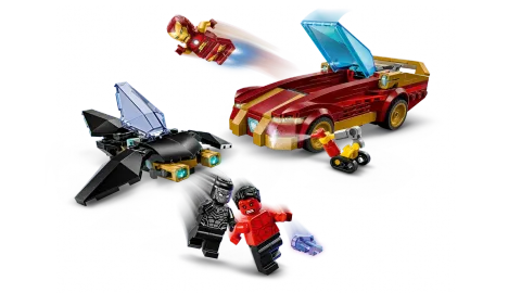 Конструктор LEGO Marvel 76310 Машина Железного человека и Черная пантера против Красного Халка