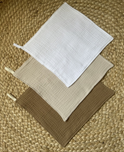 Салфетки из муслина 25*25 (набор 3шт)