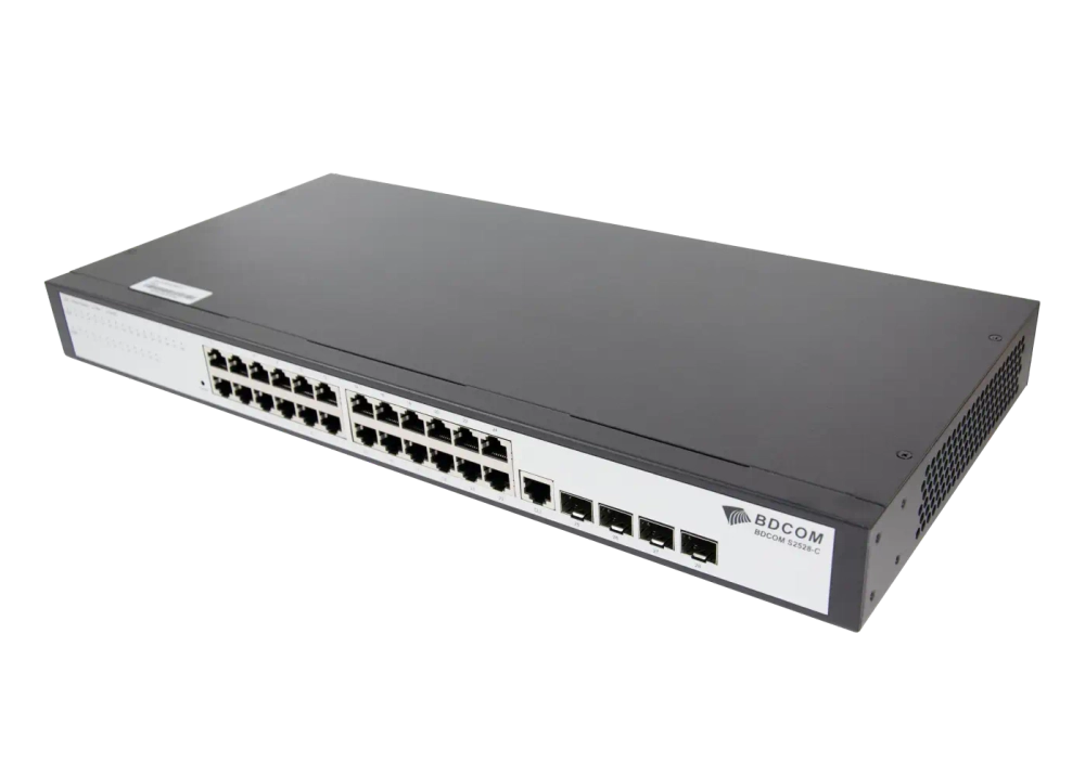 Управляемый коммутатор BDCOM S2528-C, 24 GE TX 1Гбит/с, 4 SFP 1Гбит/с, L2