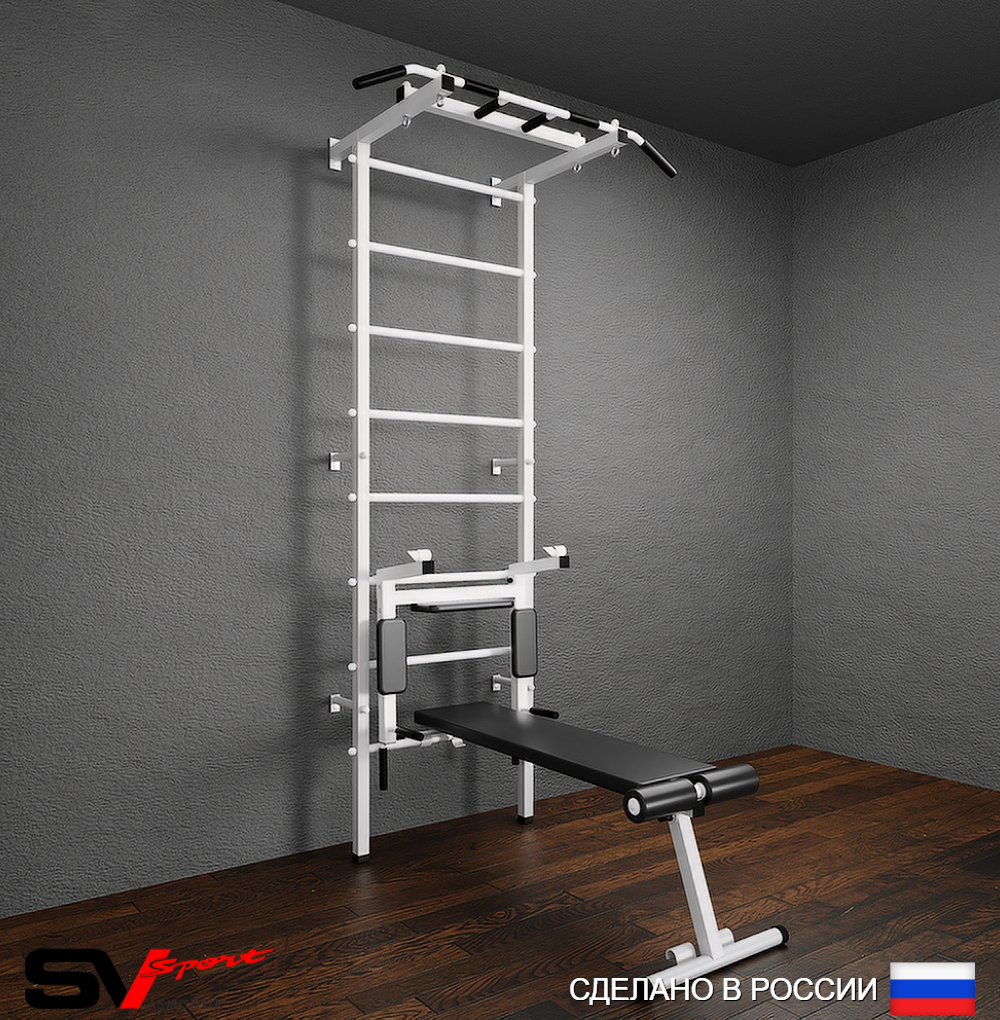 кШведская стенка Sv Pro 804 (Турник Pro/Брусья/стойка/Скамья)