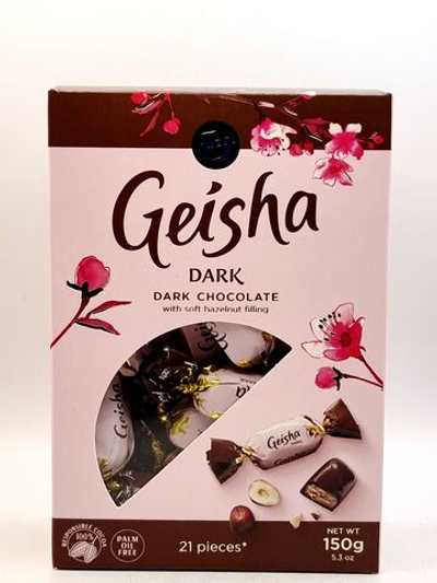 Конфеты Fazer Geisha Dark темный шоколад с начинкой из тертого ореха 150 г (Из Финляндии)
