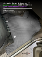Автомобильные коврики ЭВА Chrysler Town & Country IV (00-05г.) дорестайлинг, для 7-ми местного авто