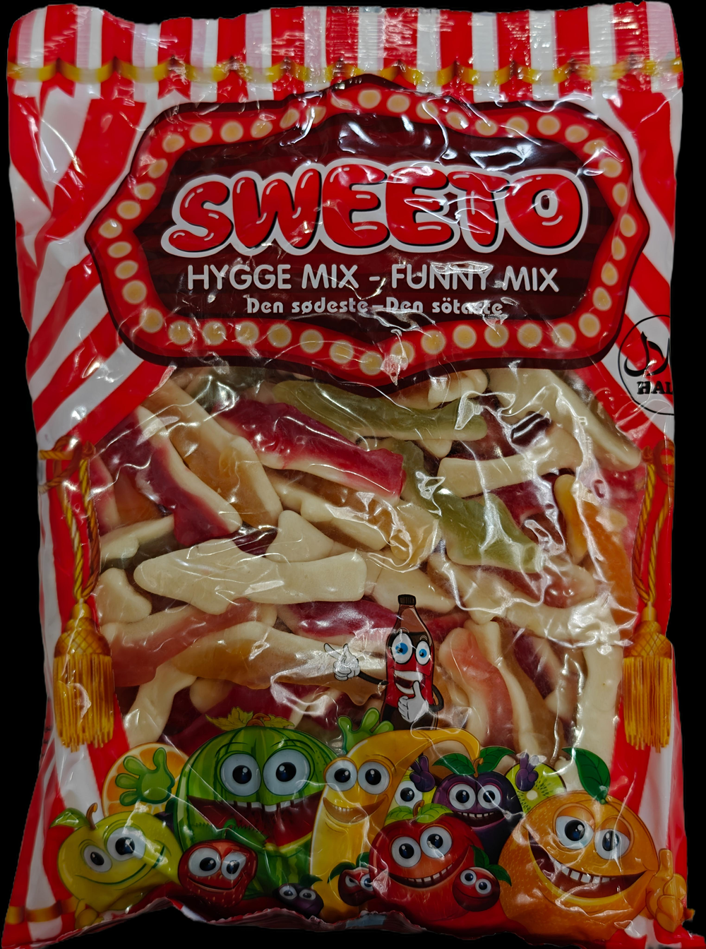 Мармелад SWEETO Акулы пакет 1000г*12шт (125шт в боксе)
