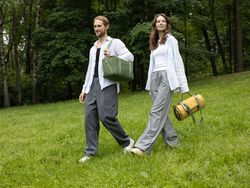 Плед для пикника и отдыха на пляже Smart Picnic, горчичный