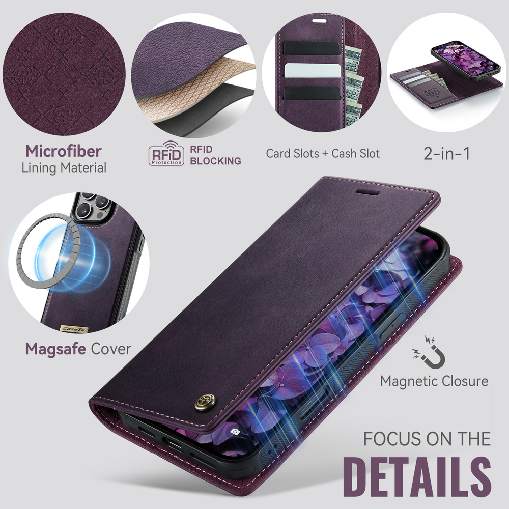 Чехол-кошелек CaseMe 2 in 1 MagSafe iPhone 16 Pro Max