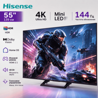 Телевизор Hisense 55U77SL 139см, 4K, Mini LED, HomeOS, 144Гц, HDR, саб, черный
