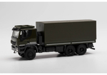 Грузовой автомобиль Iveco Trakker 6x6 с бортовой платформой и тентом, военный