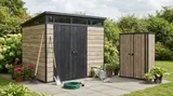 Keter Комплект для хранения: сарай "Pent 9x7" + шкаф "Vertical Shed" 1400л (светло-коричневый) — фото 2