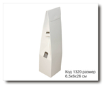 Коробка Код 1320 размер 6,5х6х26 см для диффузора белый картон