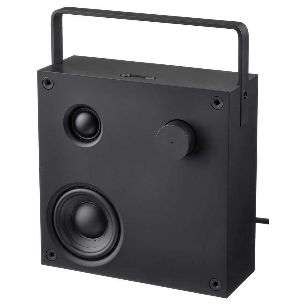 IKEA VAPPEBY  (ИКЕА ВАППЕБЙ)  -  Колонка Bluetooth — чёрная, поколение 3, 20x20 см