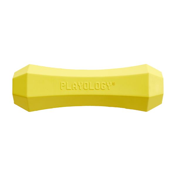 Жевательная палочка Playology SQUEAKY CHEW STICK для собак средних и крупных пород с ароматом курицы, большая, цвет желтый