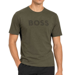 Meski T-Shirt BOSS Slim Fit Active Logo - open green