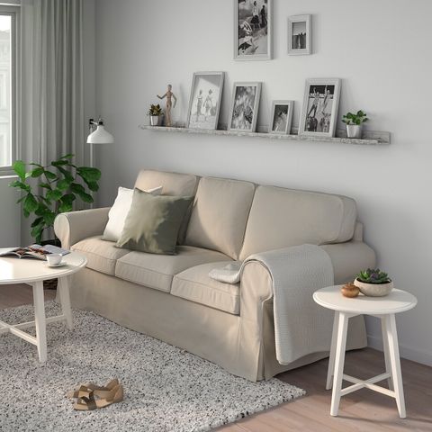Полка для картин IKEA MOSSLANDA (МОССЛЭНДА), Белый / коричневый, 115 см