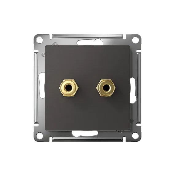 Розетка акустическая двойная Systeme Electric AtlasDesign Базальт ATN001487