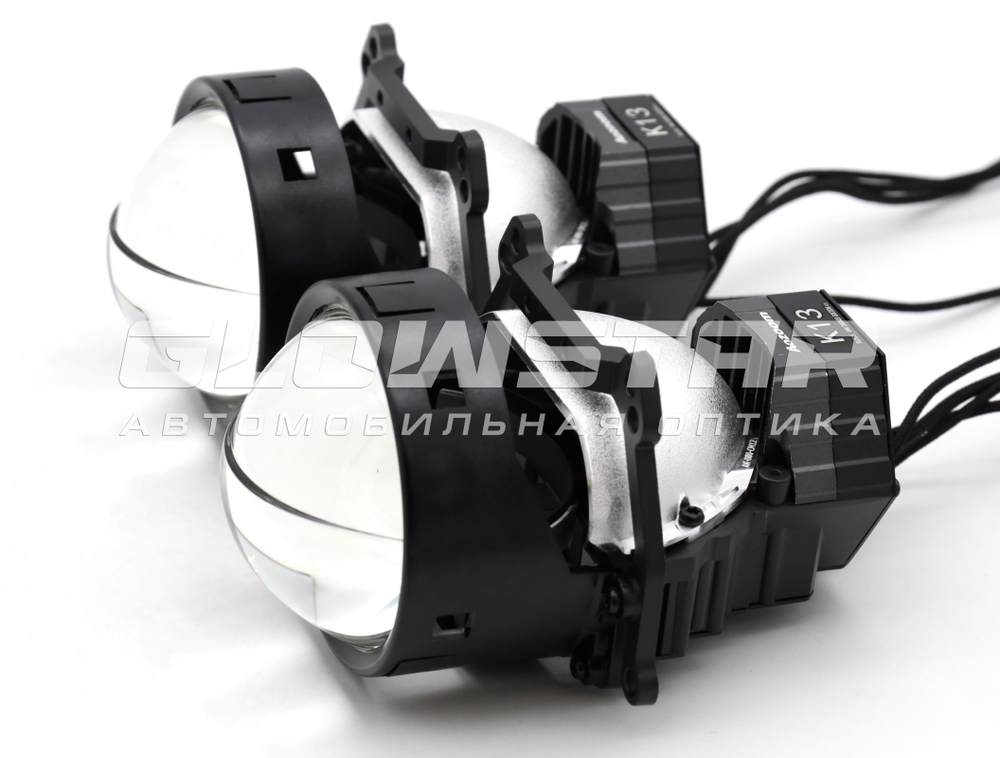 Билед модули Aozoom K13 3.0 дюйма, 2 чипа, 6000K, 12V 52/57W 4300/4600Lm (комплект, 2шт)