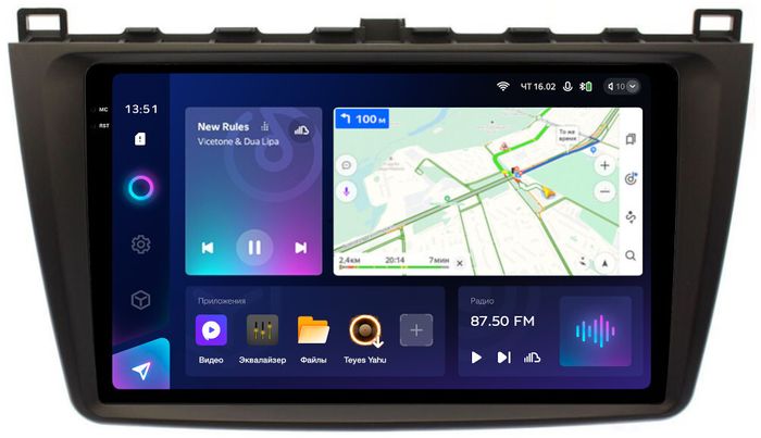Магнитола для Mazda 6 GH 2007-2012 - Teyes CC3-2K QLed Android 10, Быстрая, SIM-слот, CarPlay