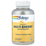 Solaray, Twice Daily Multi Energy™, мультивитамины, без железа, 120 капсул