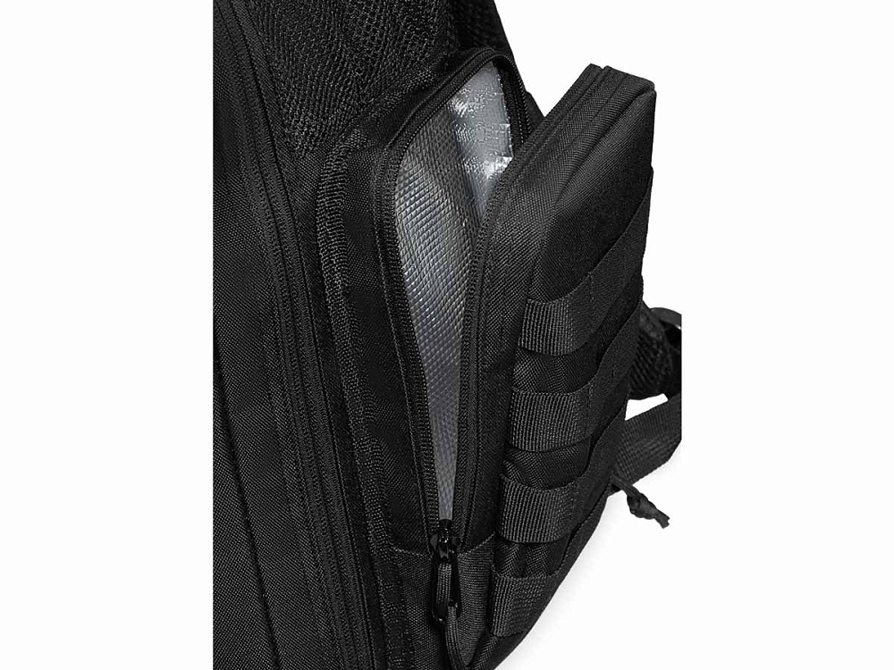 Рюкзак ShotTime городской/тактический Tactical 36л, ПВХ 600D, MOLLE, боковые термо карманы, чёрный, ST-BP-230 07-BK