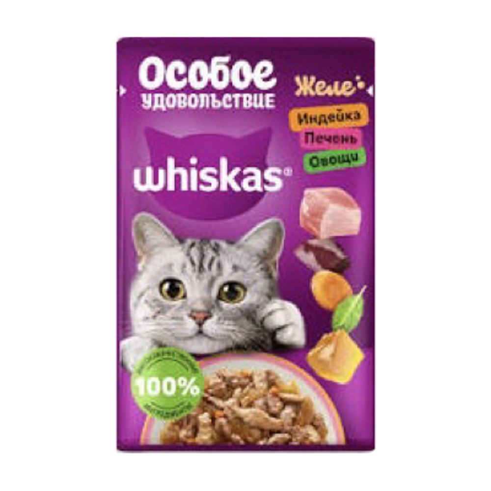 Вискас желе инд/пчн/овщ 28*75г