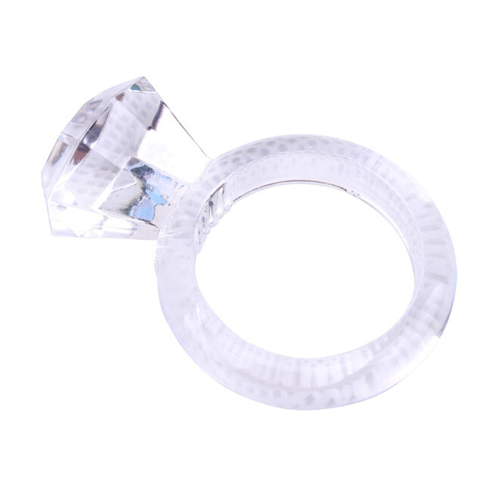 Набор из 2-х эрекционных колец Diamond Cock Ring (Цвет: синий, прозрачный)