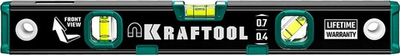 KRAFTOOL 400 мм, усиленный профиль, с зеркальным глазком, магнитный уровень (34785-40)