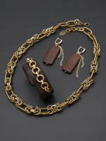 HMG 1350 Wood Rect Brown Серьги арт.0890