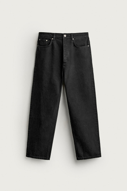 ZARA ДЖИНСЫ STRAIGHT FIT, ЧЕРНЫЙ