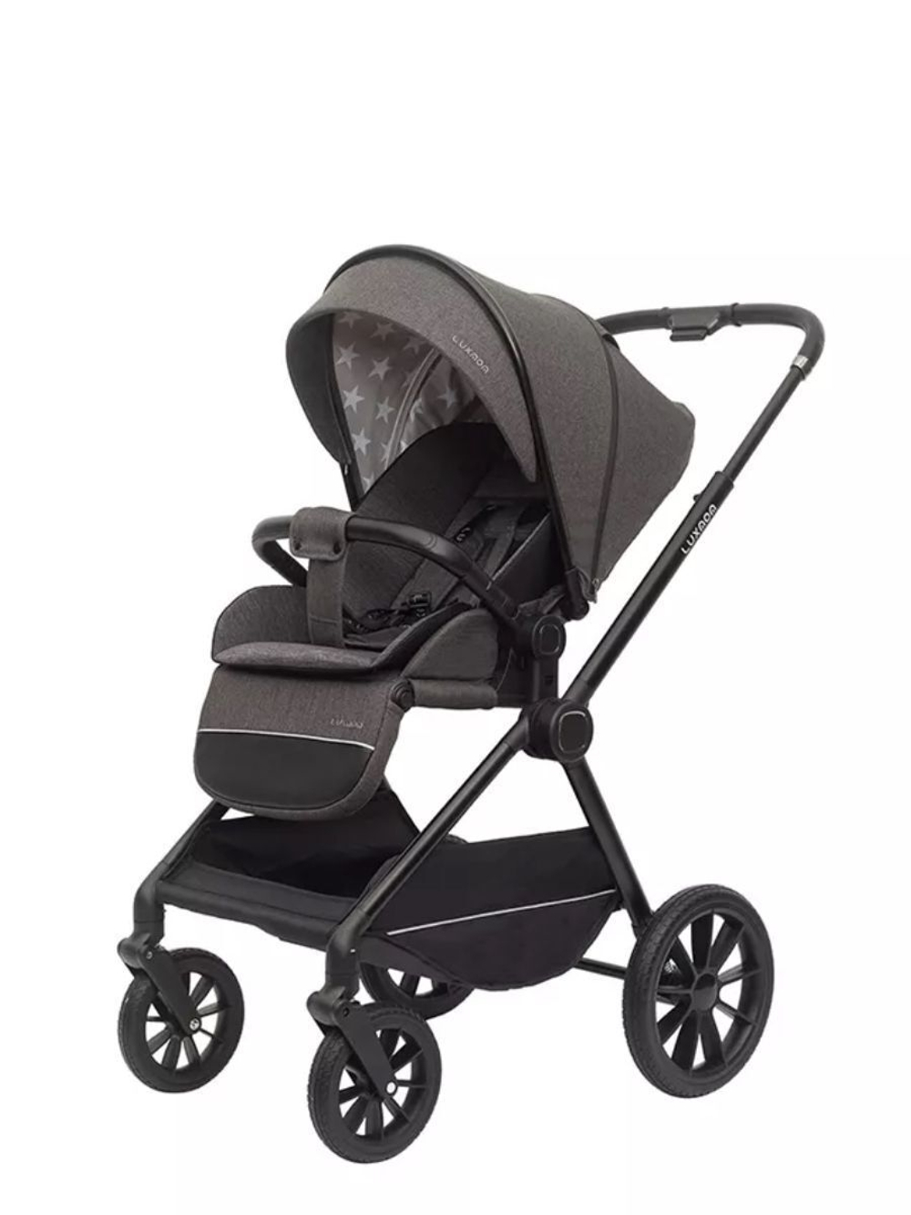 Прогулочная коляска Luxmom A2 ,Телескопическая ручка/серый