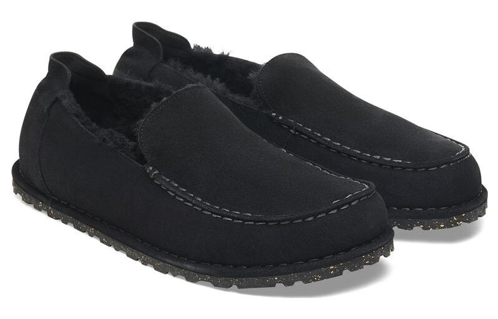 Birkenstock Casual Leather Shoes Unisex Black Narrow