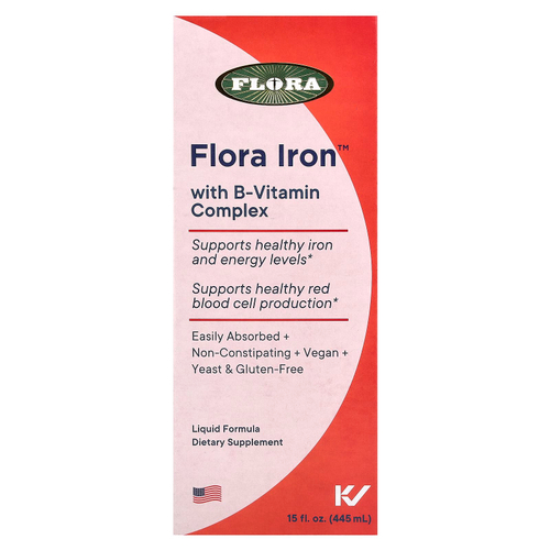 Flora, Железо с комплексом витаминов группы B, 445 мл (15 жидк. унц.)
