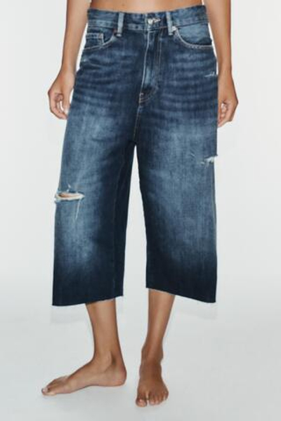 ДЖИНСОВЫЕ ШОРТЫ-БЕРМУДЫ BAGGY TRF — ZARA