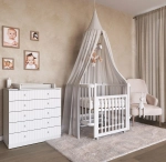 Кроватка детская Antemi Terra Light NEW с маятником НИК 17б белый