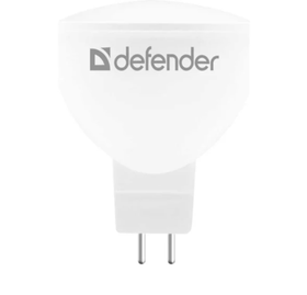 Светодиодная лампочка DEFENDER MR16-8W-830-GU5.3 софит, теплый белый, 1 шт. 95301